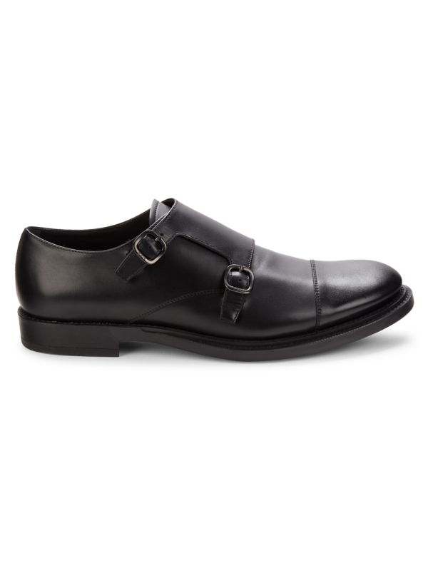 Tod's Leather Double Monk Strap Shoes